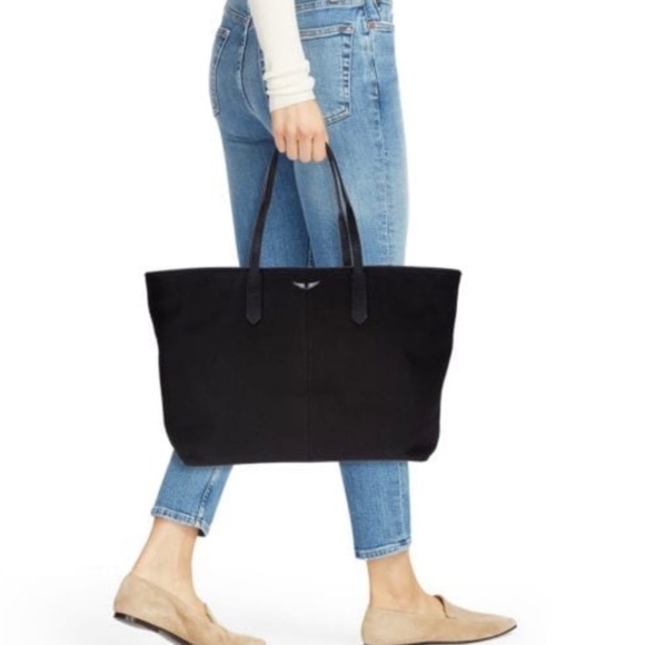 Zadig & Voltaire Mick Wings Black Tote {NWOT} with Dustbag - Picture 2 of 9